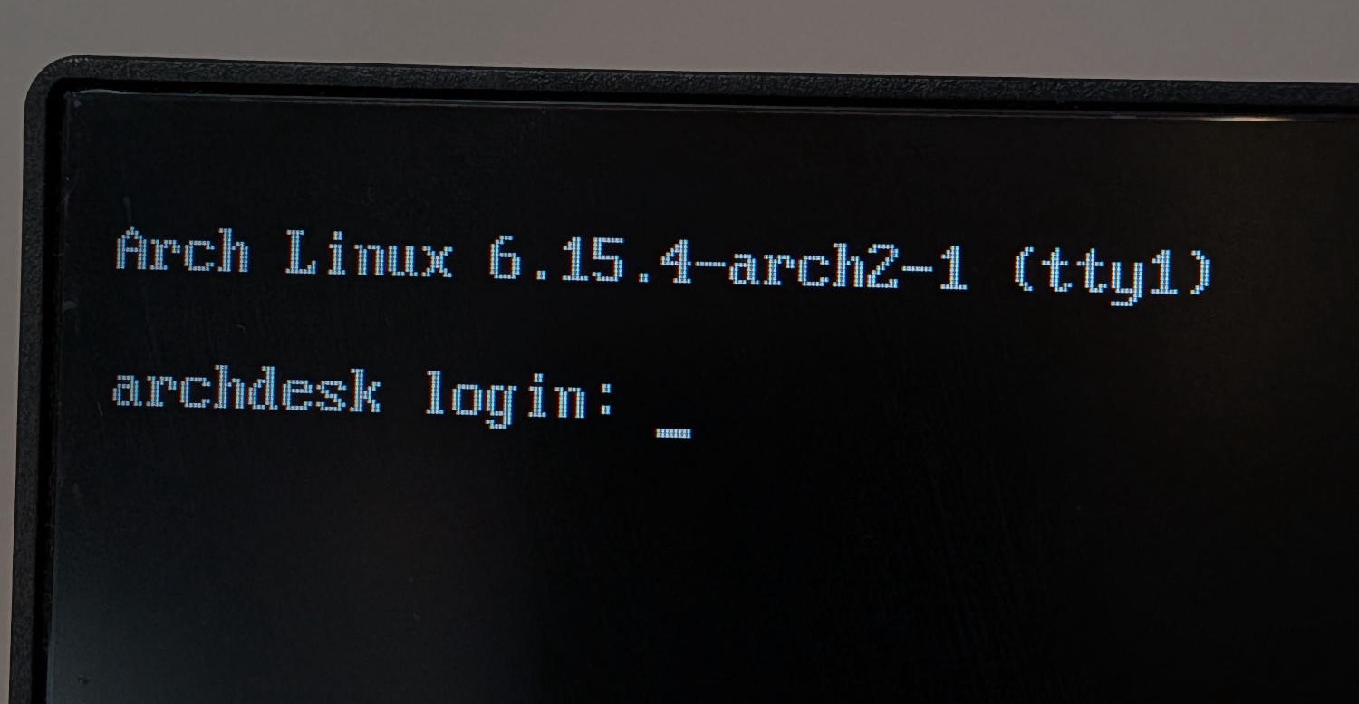 El login despues de reiniciar
