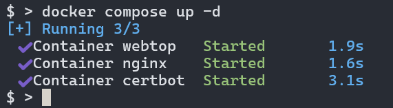 docker compose up